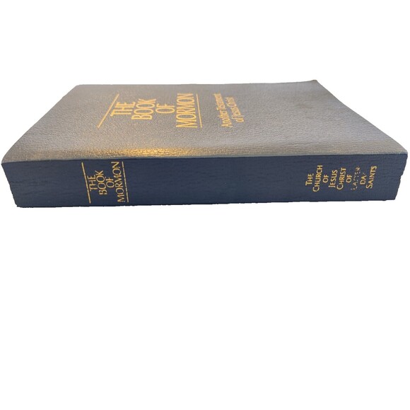 The Book of Mormon Another Testament of Jesus Christ Dark Blue Softcover 1986 - Picture 6 of 9